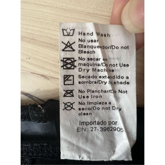 ACHATTI Women Black Rubber Cotton COLOMBIAN GIRDLE WAISTBAND Size 36 Shape Wear - Picture 8 of 10